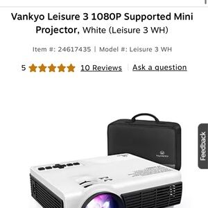 Vankyo Leisure 3 Mini Projector with Roku